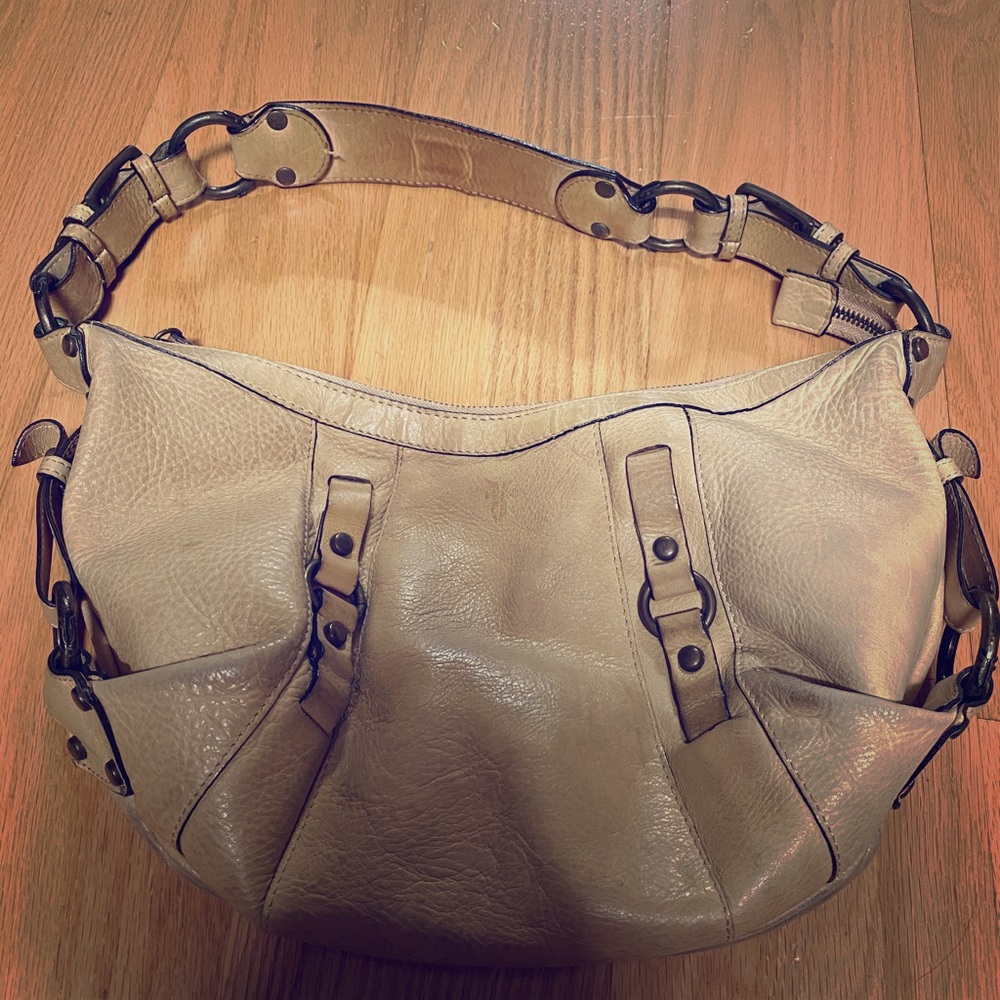 Frye leather purse, camel